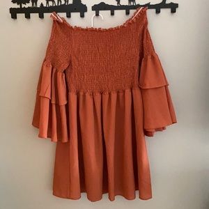 Copper colored country dress